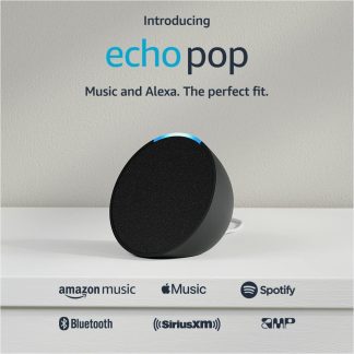 Amazon Echo Pop Enceinte intelligente compacte avec un son complet avec Alexa. enceinte intelligente Alexa est idéal pour les chambres et les petits espaces