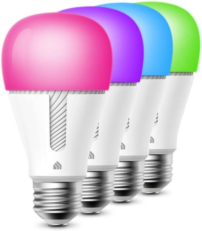 Ampoules connecté TP-LINK Kasa Lot de 4 ampoules intelligentes, ampoule LED WiFi à intensité variable, couleur changeante avec Alexa et Google Home.