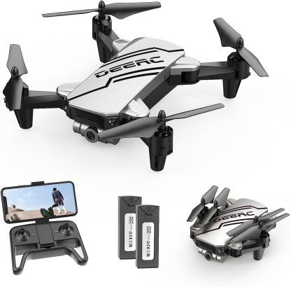 Mini drone avec télécommande de caméra FPV avec maintien d'altitude, mode sans tête, réglage de la vitesse de démarrage à une touche, flips 3D 2 piles